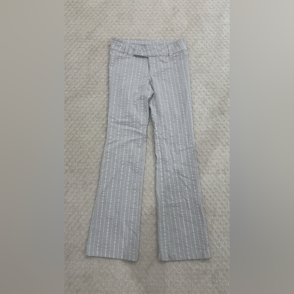 Gray Striped Pants